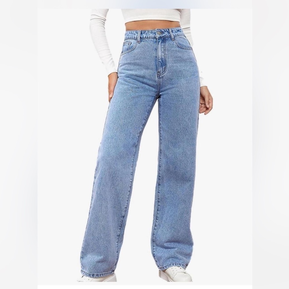 Refuge Denim Classic High-Waist Wide Leg Women’s Jeans - Dark Blue